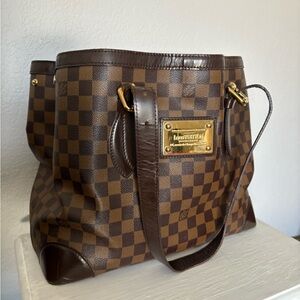 Louis Vuitton Damier Hampstead GM Purse Bag Tote
